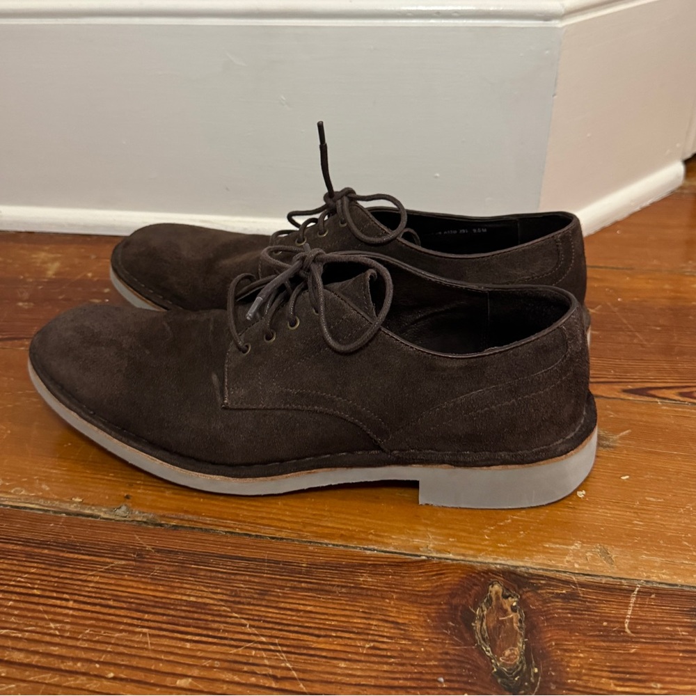 John Varvatos Star USA Suede Oxford Dress Shoes Brown Mens Size 9.5 M - Picture 3 of 10